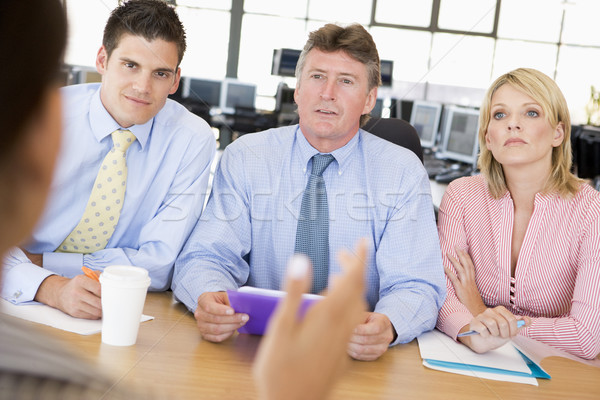 Stockfoto: Voorraad · interview · business · vrouw · mannen · werken