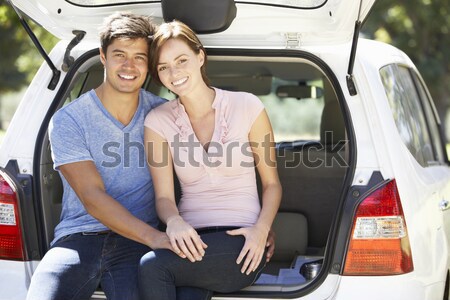 Stock photo: Family Broken Down On Country Road