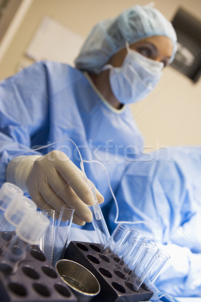 Nurse assisting with egg retrieval procedure Stock photo © monkey_business