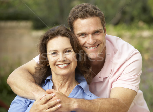 Senior Woman Being Hugged By Adult Son Stock photo © monkey_business