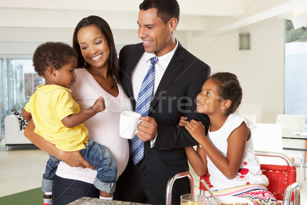 Father Leaving Family Breakfast For Work Stock photo © monkey_business