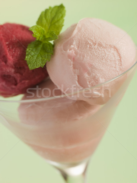 Cocktail glas vruchten dessert maaltijd snoep Stockfoto © monkey_business