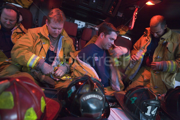 Firefighters preparing for an emergency situation Stock photo © monkey_business