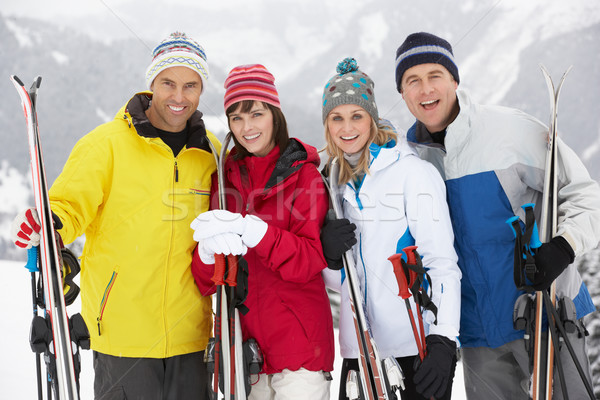 Сток-фото: группа · пары · лыжных · праздник · гор