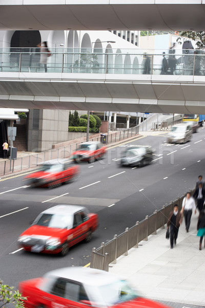 Verkeer drukke Hong Kong straat brug snelheid Stockfoto © monkey_business