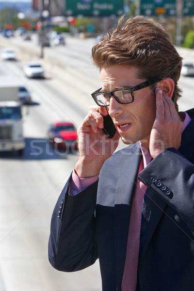 Imprenditore cellulare rumoroso autostrada business Foto d'archivio © monkey_business