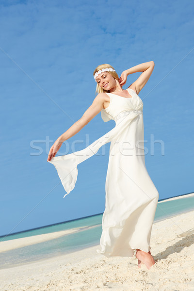 Bride At Beautiful Beach Wedding Stock photo © monkey_business