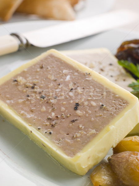 Chicken Liver and Foie Gras Parfait with Caramelised Shallots an Stock photo © monkey_business