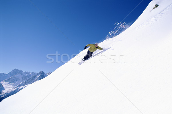 Fiatal nő snowboard nő hó ünnep vakáció Stock fotó © monkey_business