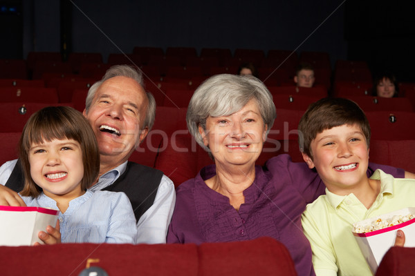 дедушка и бабушка смотрят фильма кино внучата женщину Сток-фото © monkey_business