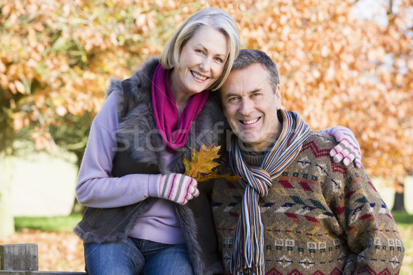 Afetuoso casal de idosos outono andar árvores feliz Foto stock © monkey_business