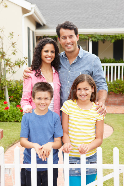 Hispanic family outside home Stock photo © monkey_business