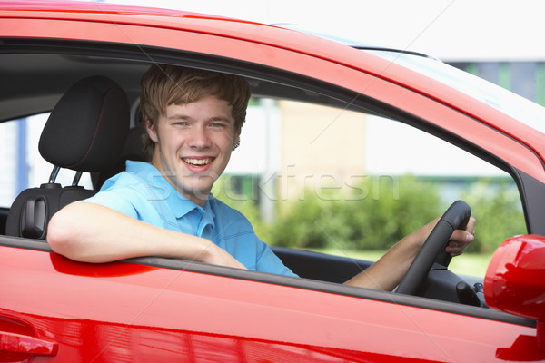Teenage Boy Sitting In Car, Smiling At The Camera Stock photo © monkey_business