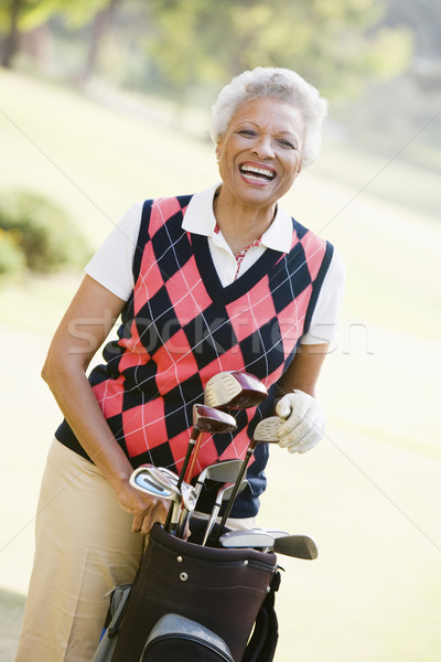 Ritratto femminile golfista golf sport colore Foto d'archivio © monkey_business