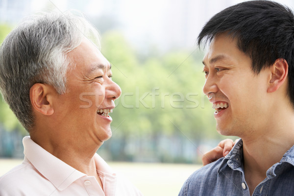 Portrait Of Chinese Father With Adult Son In Park Stock photo © monkey_business