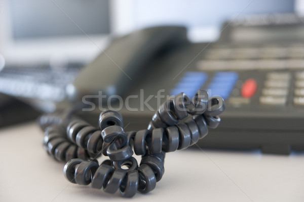 Shot telefoon koord business computer kantoor Stockfoto © monkey_business