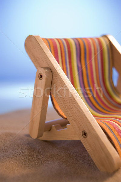 Miniature Deck Chair On Sand Stock photo © monkey_business