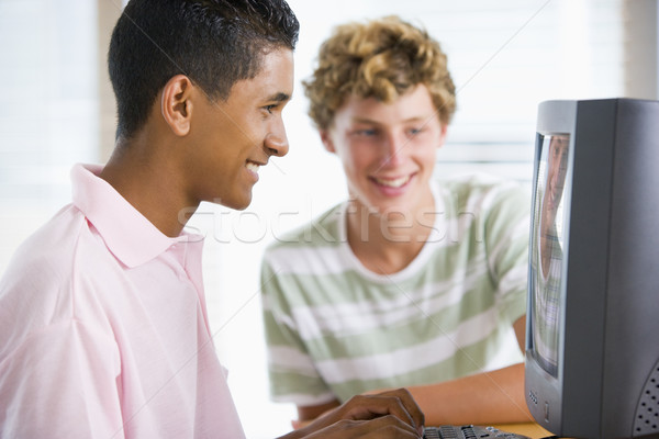 Teenagers Using Desktop Computer Together Stock photo © monkey_business