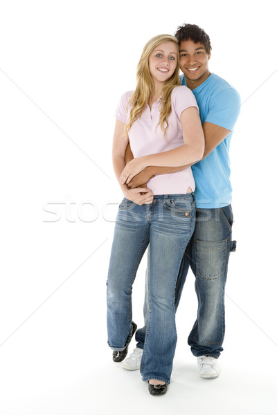 Retrato adolescente casal feliz menino cor Foto stock © monkey_business