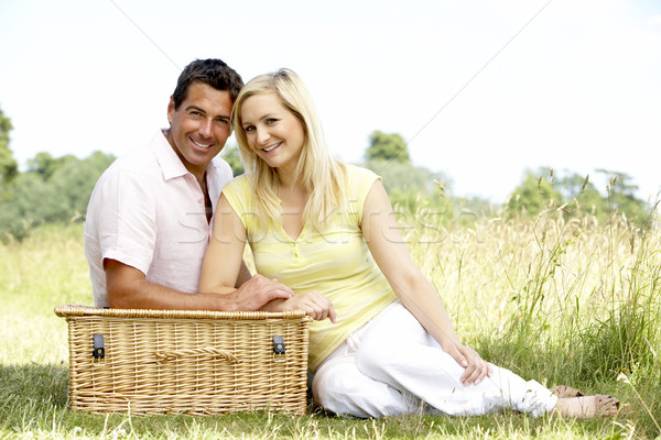 Foto stock: Picnic · hombre · feliz · verano