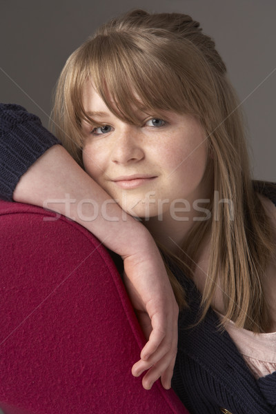 Thoughtful Teenage Girl Relaxing On Chaise Longue Stock photo © monkey_business