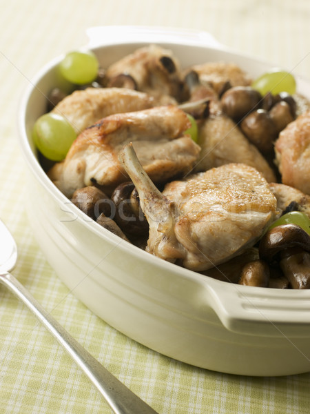 Fricassee of Chicken  Mushrooms and Grapes Stock photo © monkey_business
