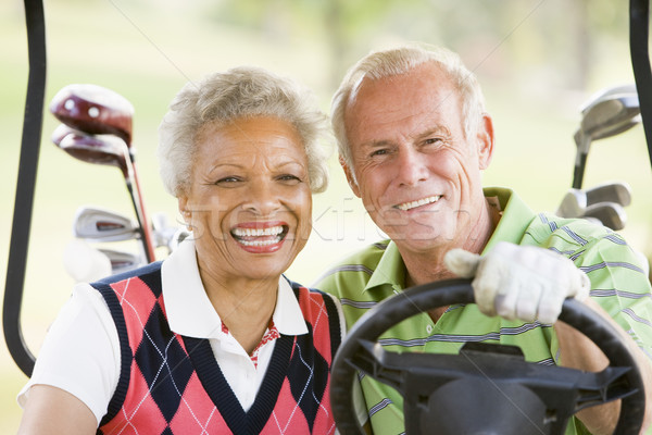 [[stock_photo]]: Couple · jeu · golf · homme · sport