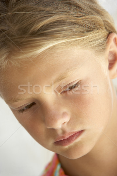 Zdjęcia stock: Portret · dziewczyna · patrząc · nieszczęśliwy · dzieci · osoby