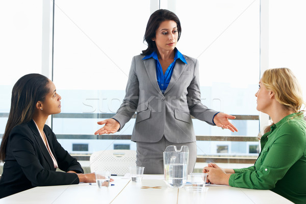 Csoport nők megbeszélés iroda üzlet nő Stock fotó © monkey_business