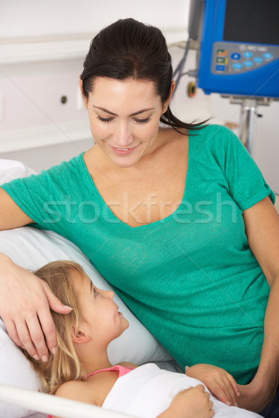 Anya lánygyermek baleset vészhelyzet orvosi gyermek Stock fotó © monkey_business