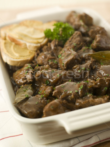 Dish of Beef Carbonnade with Mustard Crouton Stock photo © monkey_business