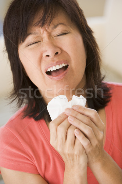 Vrouw gezondheid ziek koud kleur verticaal Stockfoto © monkey_business