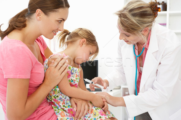 Female doctor injecting child Stock photo © monkey_business