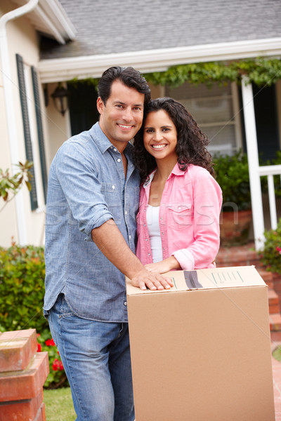 Hispanic couple moving into new house Stock photo © monkey_business