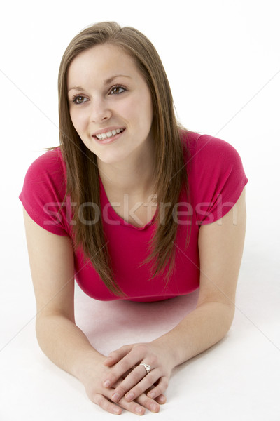 Teenage Girl Laying On Stomach Stock photo © monkey_business