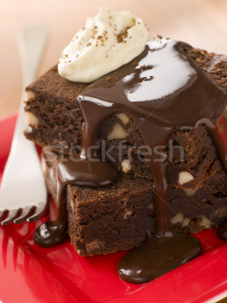 шоколадом соус цвета вилка десерта Сток-фото © monkey_business