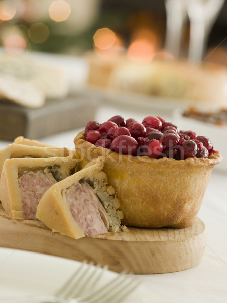 Pork Turkey and Stuffing Pie Cranberry and Game Pie Stock photo © monkey_business