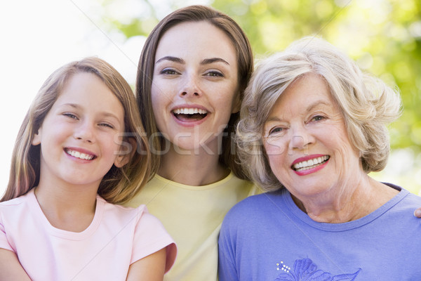Grandmother with adult daughter and grandchild in park Stock photo © monkey_business