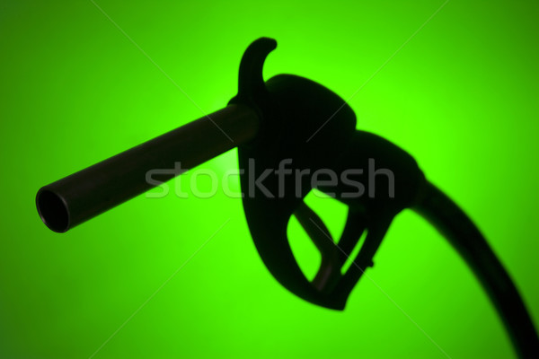 Fuel Pump Silhouette Against A Green Background Stock photo © monkey_business