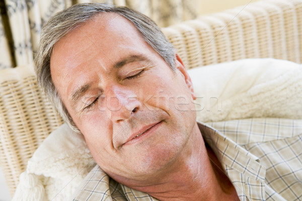 Mann ruhend Gesundheit krank Senior Farbe Stock foto © monkey_business