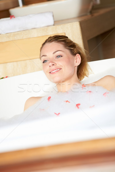 Woman Relaxing In Bubble Bath Stock photo © monkey_business