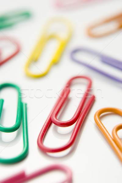 Studio Shot Of Multi Colored Paperclips Stock photo © monkey_business