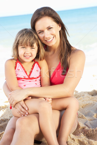 Portrait Of Mother And Daughter On Summer Beach Holiday Stock photo © monkey_business