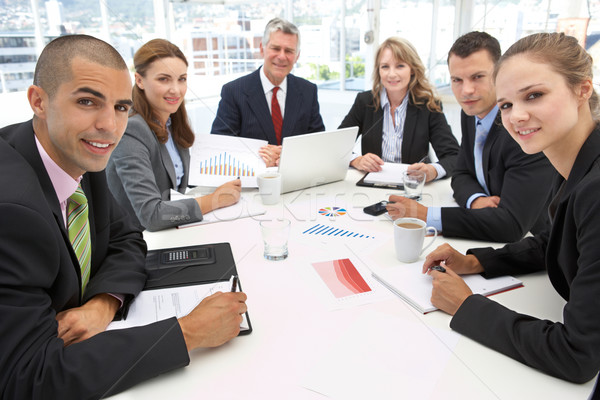 Mixed group in business meeting Stock photo © monkey_business