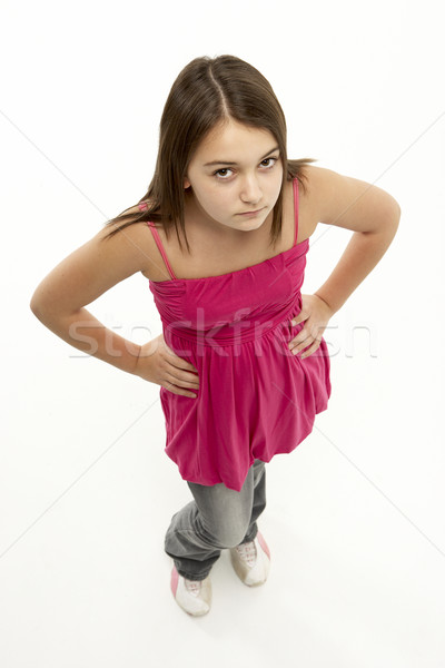 Portrait jeune fille croix couleur adolescent Photo stock © monkey_business