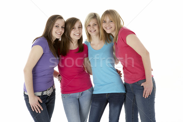 Foto stock: Grupo · retrato · jóvenes · adolescente