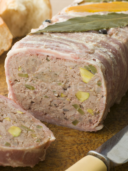 Pate Campagne on a Chopping Board with Rustic Bread Stock photo © monkey_business