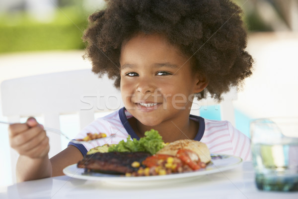 Young Girl Dining Al Fresco Stock photo © monkey_business