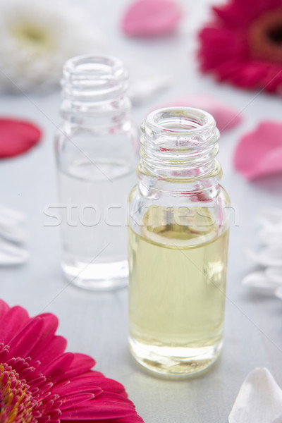 Virágok illat üveg üveg asztal piros Stock fotó © monkey_business