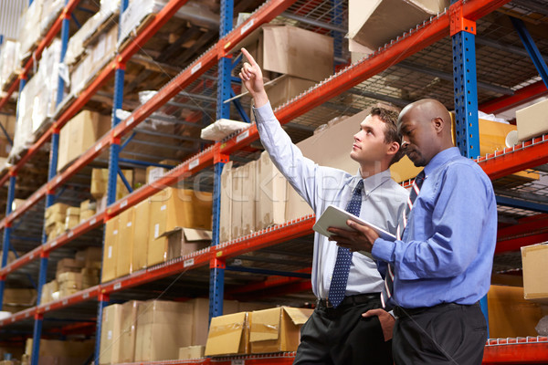 Two Businessmen With Digital Tablet In Warehouse Stock photo © monkey_business